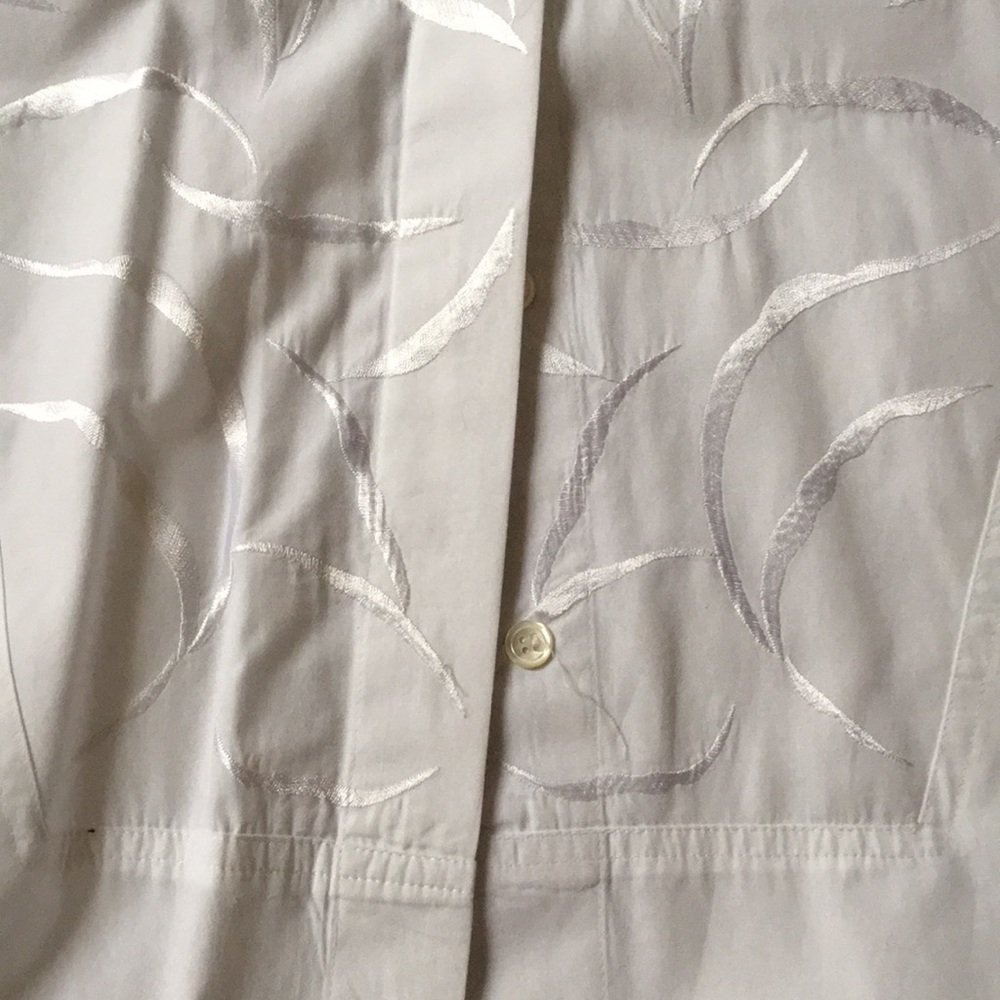 White Tuxedo Button Down With Bib Detailing - image 5